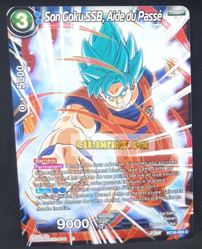 Carte Dragon Ball Super Card Game Zenkai Series Dawn Of The ZLegends BT18-054 C (Fr) (2022) bandai songoku ssb aide du passe dbscg commune cardamehdz point com
