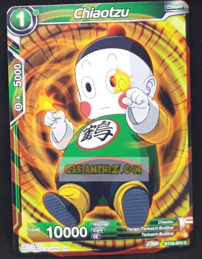 Carte Dragon Ball Super Card Game Zenkai Series Dawn Of The ZLegends BT18-074 C (Fr) (2022) bandai chiaotzu dbscg commune cardamehdz point com