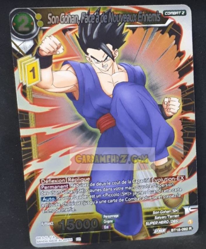 Carte Dragon Ball Super Card Game Zenkai Series Dawn Of The ZLegends BT18-092 R (Fr) (2022) bandai songohan face a de nouveaux ennemis dbscg commune cardamehdz point com