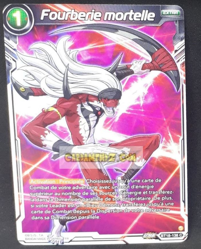 Carte Dragon Ball Super Card Game Zenkai Series Dawn Of The ZLegends BT18-138 C (Fr) (2022) bandaI FOURBERIE MORTELLE dbscg commune cardamehdz point com