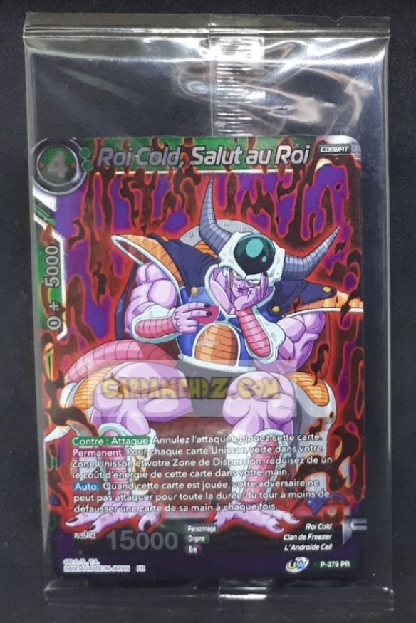 Carte Dragon Ball Super Card Game fr Carte promo roi cold salut du roi Bandai dbscg hors serie foil prisme holo cardamehdz