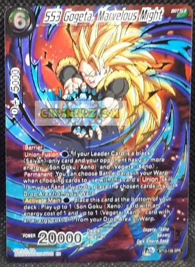 Carte Dragon Ball Super Card Game us Unison Warrior Series 3 BT12-136 SPR (2021) bandai ss3 gogeta marvelous might dbscg prisme foil holo cardamehdz point com mehdz atout