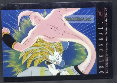 Carte Dragon Ball Z Trading Card Chromium DBZ Part 1 N° 27 (1996) amada funimation majin bou vs gotenks cardamehdz point com