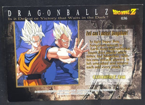 Carte Dragon Ball Z Trading Card Chromium DBZ Part 1 N° 36 (1996) amada funimation majin bou vs songohan cardamehdz point com