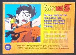 Carte Dragon Ball Z Trading Card Chromium DBZ Part 2 N° 23 (2000) amada funimation tenshinhan vs yamcha dbz cardamehdz point com