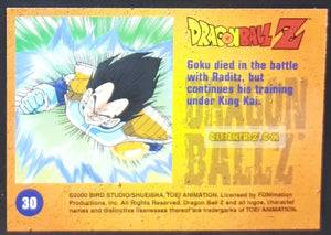 Carte Dragon Ball Z Trading Card Chromium DBZ Part 2 N° 30 (2000) amada funimation songoku & kaio du nord dbz cardamehdz point com