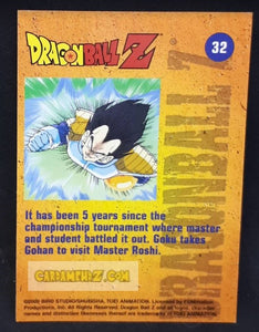 Carte Dragon Ball Z Trading Card Chromium DBZ Part 2 N° 32 (2000) amada funimation songoku & songohan dbz cardamehdz point com