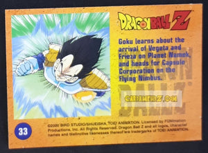 Carte Dragon Ball Z Trading Card Chromium DBZ Part 2 N° 33 (2000) amada funimation songoku dbz cardamehdz point com