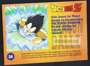 Carte Dragon Ball Z Trading Card Chromium DBZ Part 2 N° 34 (2000) amada funimation songoku dbz cardamehdz point com