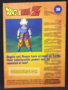 Carte Dragon Ball Z Trading Card Chromium DBZ Part 2 N° 38 (2000) amada funimation vegeta & nappa dbz cardamehdz point com