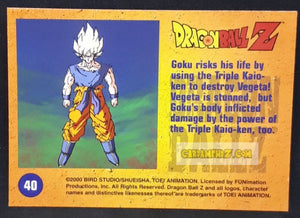 Carte Dragon Ball Z Trading Card Chromium DBZ Part 2 N° 40 (2000) amada funimation vegeta vs songoku dbz cardamehdz point com