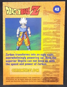 Carte Dragon Ball Z Trading Card Chromium DBZ Part 2 N° 43 (2000) amada funimation vegeta dbz cardamehdz point com