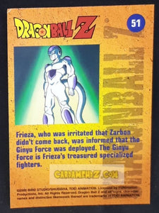 Carte Dragon Ball Z Trading Card Chromium DBZ Part 2 N° 51 (2000) amada funimation les forces speciale de freezer dbz cardamehdz point com