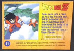 Carte Dragon Ball Z Trading Card Chromium DBZ Part 2 N° 61 (2000) amada funimation songoku dbz cardamehdz point com