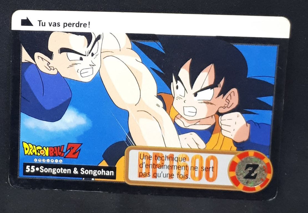 Carte dragon ball z Carddass fr Part 18 n°55 (Total n°701) (1995) bandai songohan songoten dbz cardamehdz 