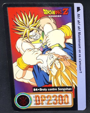 Carte dragon ball z Carddass fr Part 18 n°84 (Total n°730) (1995) bandai songohan vs broly dbz cardamehdz 