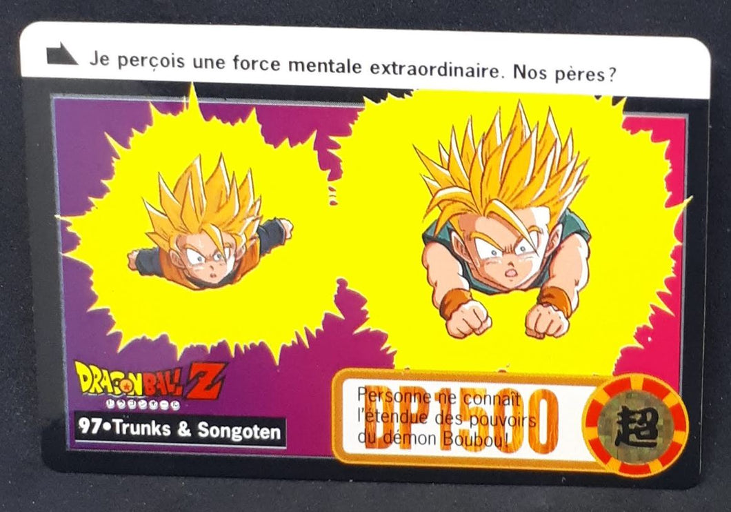 Carte dragon ball z Carddass fr Part 19 n°97 (Total n°743) (1995) bandai trunks songoten dbz cardamehdz