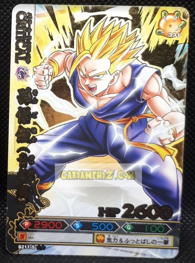 Carte dragon ball z Data Carddass DBKaï Dragon Battlers Part 5 n°B211-5 (2010) bandai songohan dbz cardamehdz point com mehdz atout