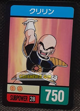 Charger l&#39;image dans la galerie, Carte dragon ball z Super Decisive Battle Card Part 2 n° 28 (1990) bandai krilin cardamehdz point com mehdz atout