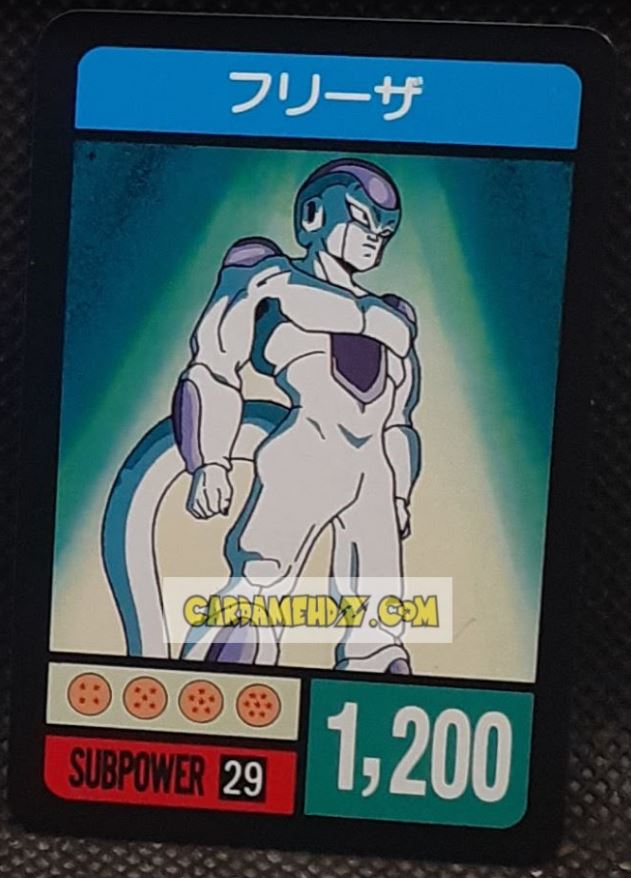 Carte dragon ball z Super Decisive Battle Card Part 2 n° 29 (1990) bandai freezer cardamehdz point com mehdz atout