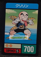 Charger l&#39;image dans la galerie, Carte dragon ball z Super Decisive Battle Card Part 2 n° 5 (1990) bandai krilin cardamehdz point com mehdz atout