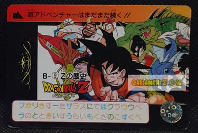 Carte dragon ball z carddass part 91 n° B-9 (1991) bandai songoku dbz cardamehdz point com mehdz atout