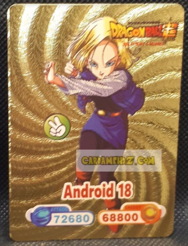 Carte dragon ball z fan card anglaise android 18 dbz cardamehdz point com mehdz atout