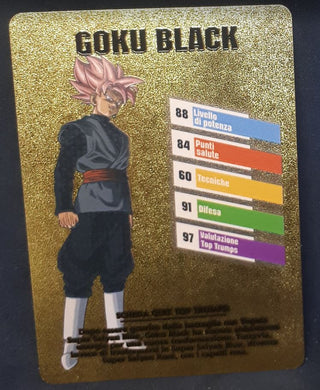 Carte dragon ball z fan card italienne black goku rose dbz cardamehdz