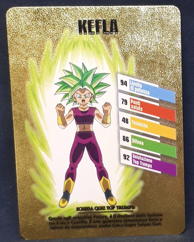 Carte dragon ball z fan card italienne kefla dbz cardamehdz