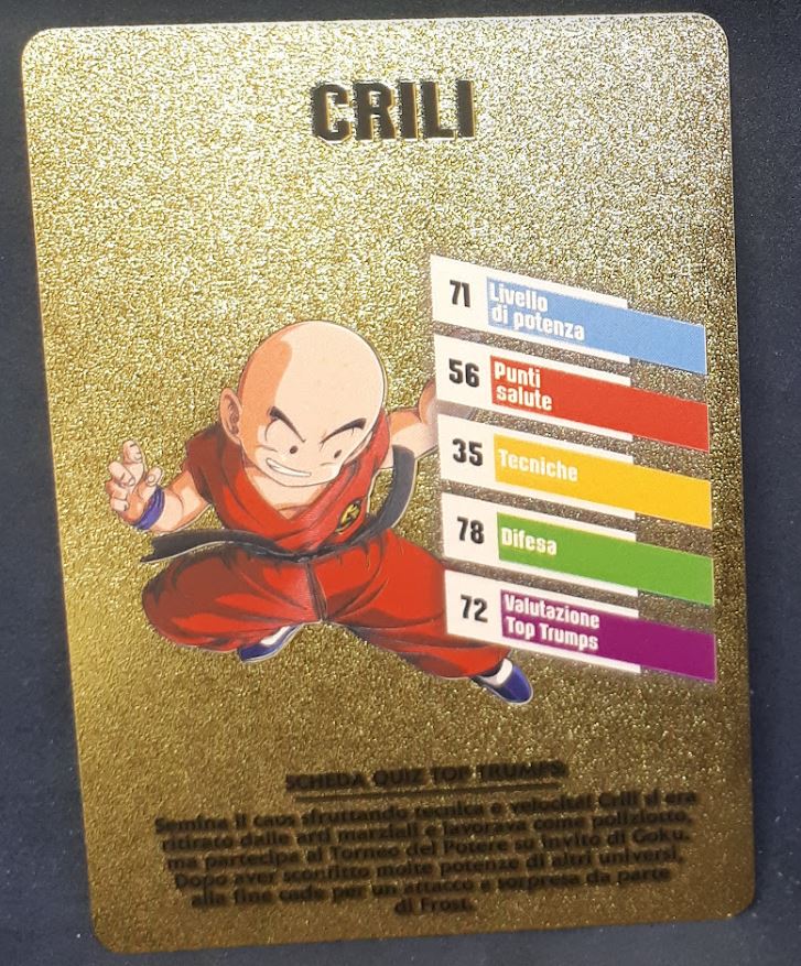 Carte dragon ball z fan card italienne krilin dbz cardamehdz 