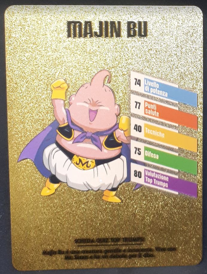 Carte dragon ball z fan card italienne majin bu dbz cardamehdz