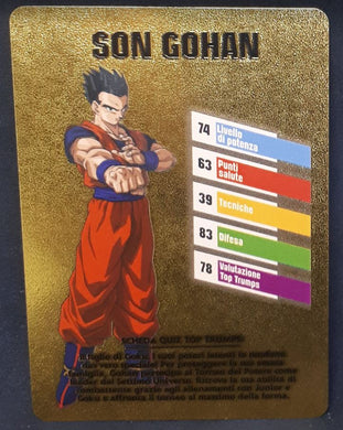 Carte dragon ball z fan card italienne songohan dbz cardamehdz 