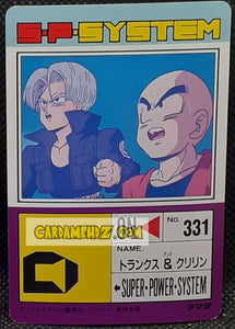 Carte dragon ball z pp card part 18 n° 793 (1992) Amada krilin & trunks dbz cardamehdz pont com mehdz atout