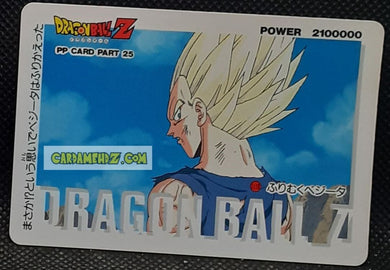 Carte dragon ball z pp card part 25 n° 1118 (1994) Amada vegeta dbz cardamehdz point com mehdz atout