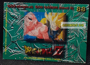 Carte panini dragon ball z italienne serie 5 n° 88 majin bou vs songoku dbz cardamehdz point com mehdz atout