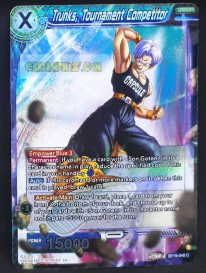 Dragon Ball Super Card Game Us Zenkai Series Fighter s Ambition BT19-040 C (US) (Foil) (2023) bandai trunks tournament competitor dbs prisme holo dbs cardamehdz point com