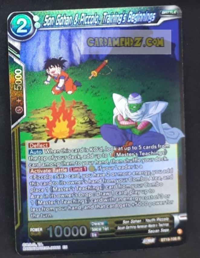 Dragon Ball Super Card Game Us Zenkai Series Fighter s Ambition BT19-108 R (Foil) (2023) bandai songohan & piccolo training's beginning's dbs prisme holo dbs cardamehdz point com