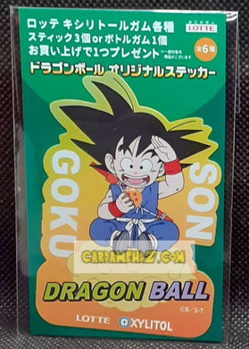 Stickers dragon ball lotte 6-6 songoku (2025) xylitol dbz cardamehdz point com mehdz atout
