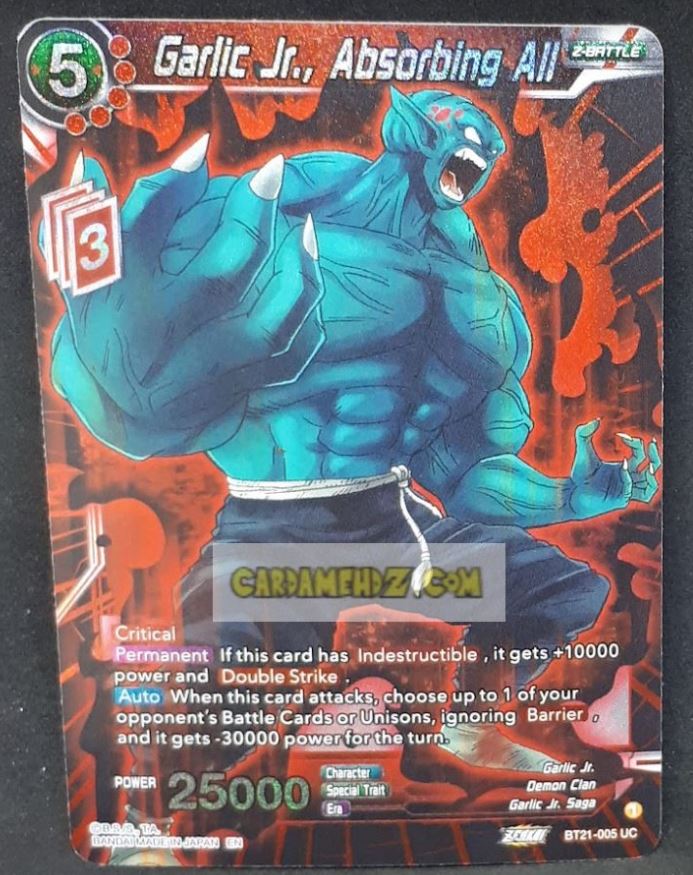 carte Dragon Ball Super Card Game Wild Resurgence n° BT21-005 (foil) (us) bandai garlic jr aborbing all dbs prisme holo cardamehdz point com