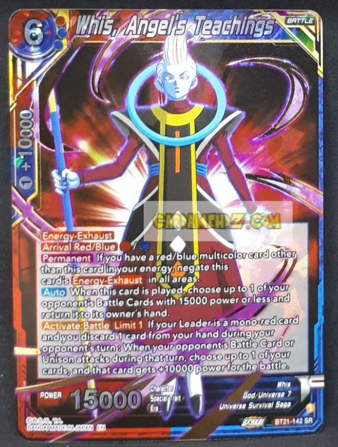 carte Dragon Ball Super Card Game Wild Resurgence n° BT21-011 SR (us) bandai whis angel's teachings dbs prisme foil holo cardamehdz point com
