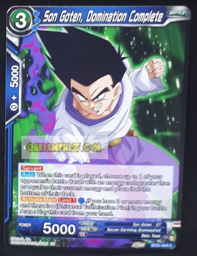 carte Dragon Ball Super Card Game Wild Resurgence n° BT21-043 C (us) bandai songoten domination complete dbs cardamehdz point com