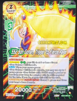 carte Dragon Ball Super Card Game Wild Resurgence n° BT21-091 UC (us) bandai ss2 songohan trigger to fierce rage dbs cardamehdz point com