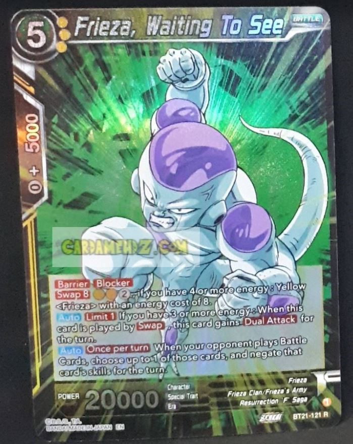 carte Dragon Ball Super Card Game Wild Resurgence n° BT21-121 (foil) (us) bandai frieza waiting to see dbs prisme holo cardamehdz point com