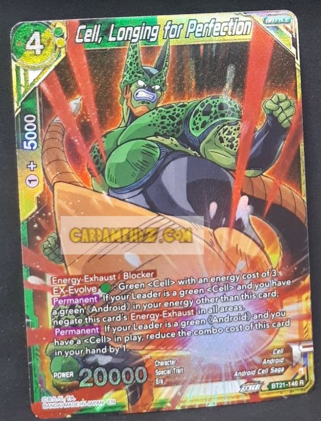 carte Dragon Ball Super Card Game Wild Resurgence n° BT21-146 R (foil) (us) bandai cell longing for perfection dbs prisme holo cardamehdz point com