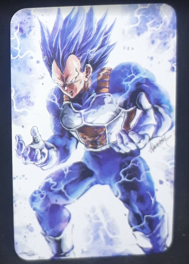 carte dragon ball z lomo card part 2 n°3-30 dbz vegeta ssj blue cardamehdz 