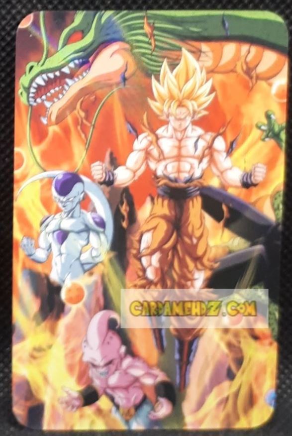 carte dragon ball z lomo card prisme n°26-30 dbz majin bou & freezer & son goku cardamehdz point com mehdz atout