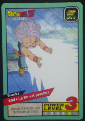 carte dragon ball z Carddass Le Grand Combat part 2 n°504 bandai 1996