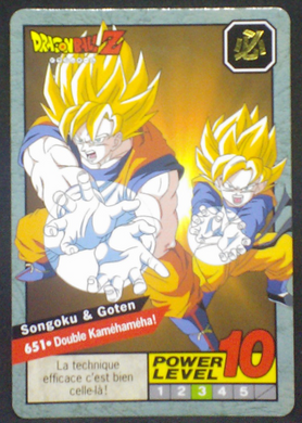 carte dragon ball z Carddass Le Grand Combat part 5 n°651 bandai 1996