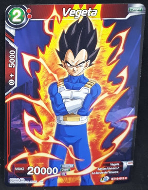 Carte Dragon Ball Super Card Game FR Unison Warrior Series Boost Set 7 BT16-013 C (2022) bandai vegeta dbscg cardamehdz 