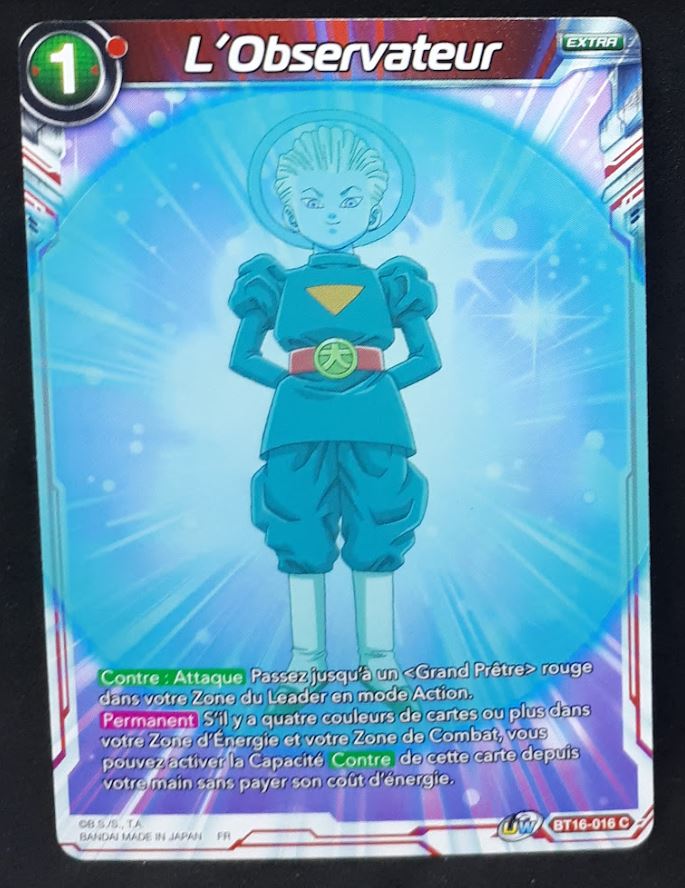 Carte Dragon Ball Super Card Game FR Unison Warrior Series Boost Set 7 BT16-016 UC (2022) bandai l observateur dbscg cardamehdz